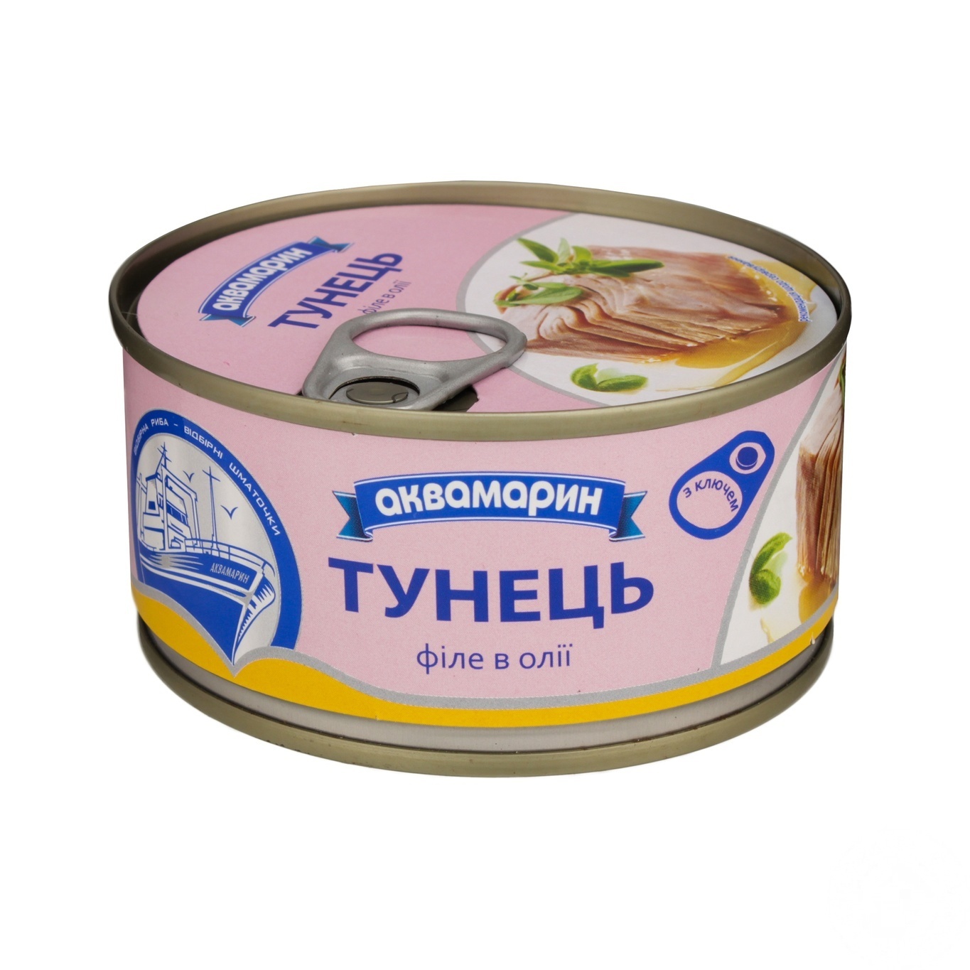 Тунец Аквамарин филе в масле 185г
Тунец Аквамарин филе в масле 185г