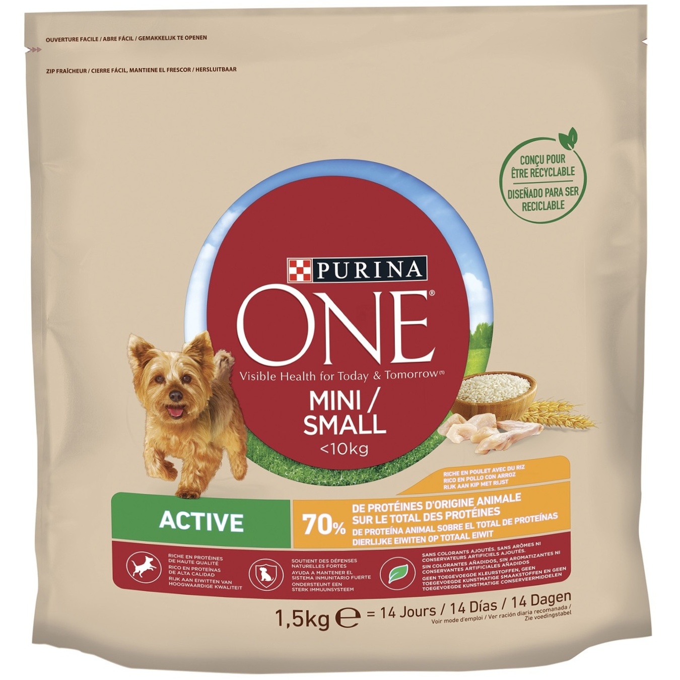Корм сухой Purina ONE MINI Active з курицей и рисом для активных собак мелких пород 1,5кг
Корм сухой Purina ONE MINI Active з курицей и рисом для активных собак мелких пород 1,5кг