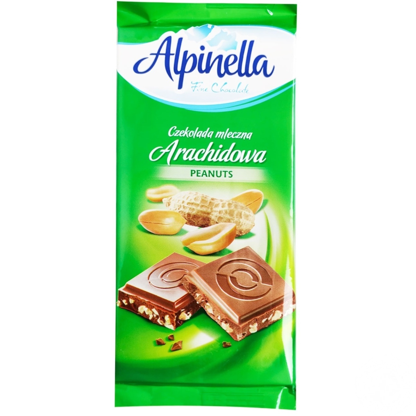 Шоколад Alpinella молочный с арахисом 90г
Шоколад Alpinella молочный с арахисом 90г