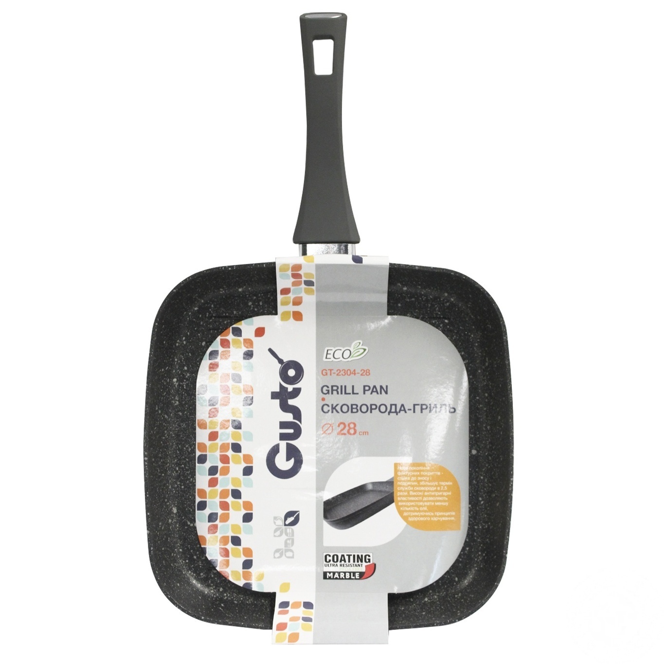 Сковорода-гриль Gusto Marble 280x41мм
Сковорода-гриль Gusto Marble 280x41мм
