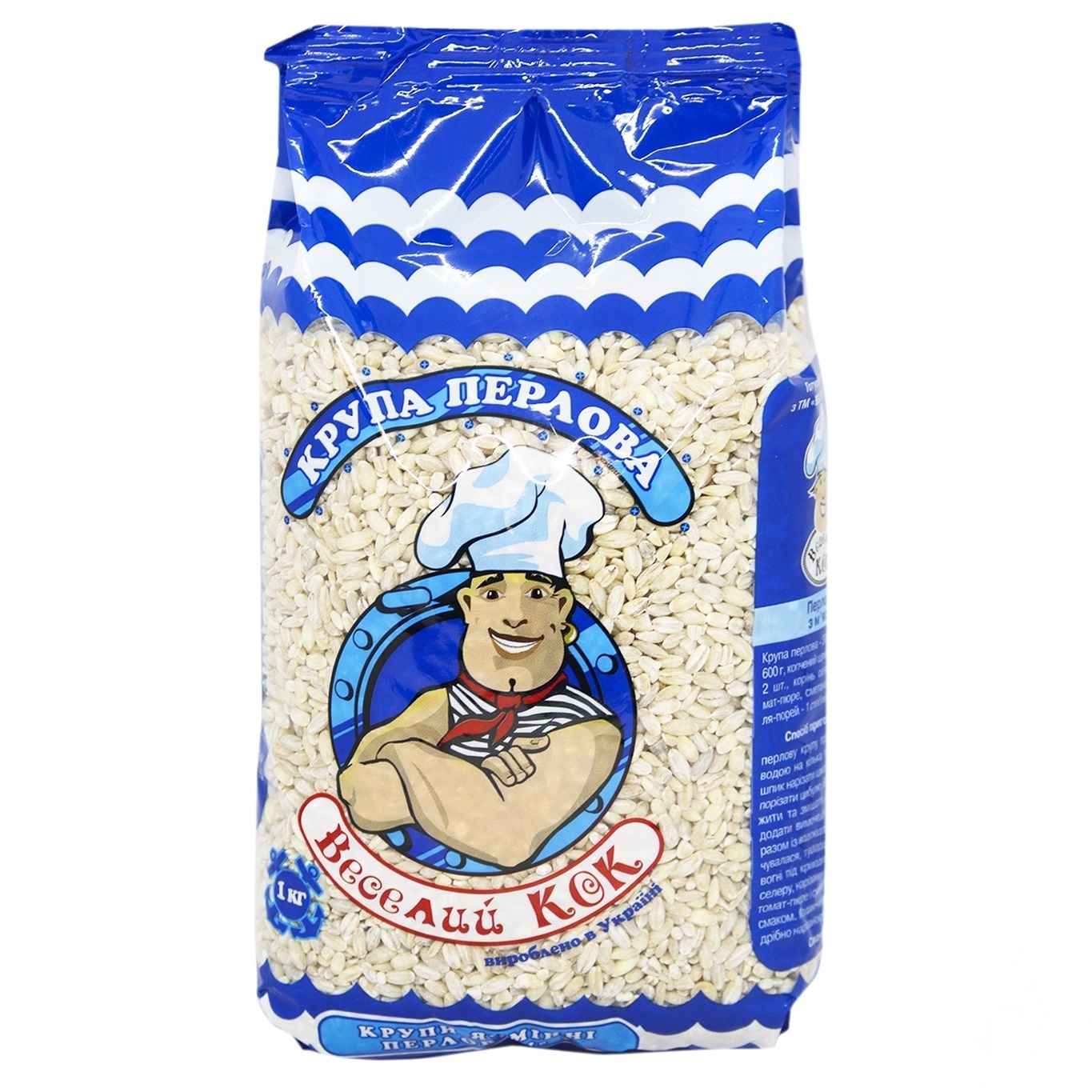 Крупа перловая Веселый Кок 1кг
Крупа перловая Веселый Кок 1кг