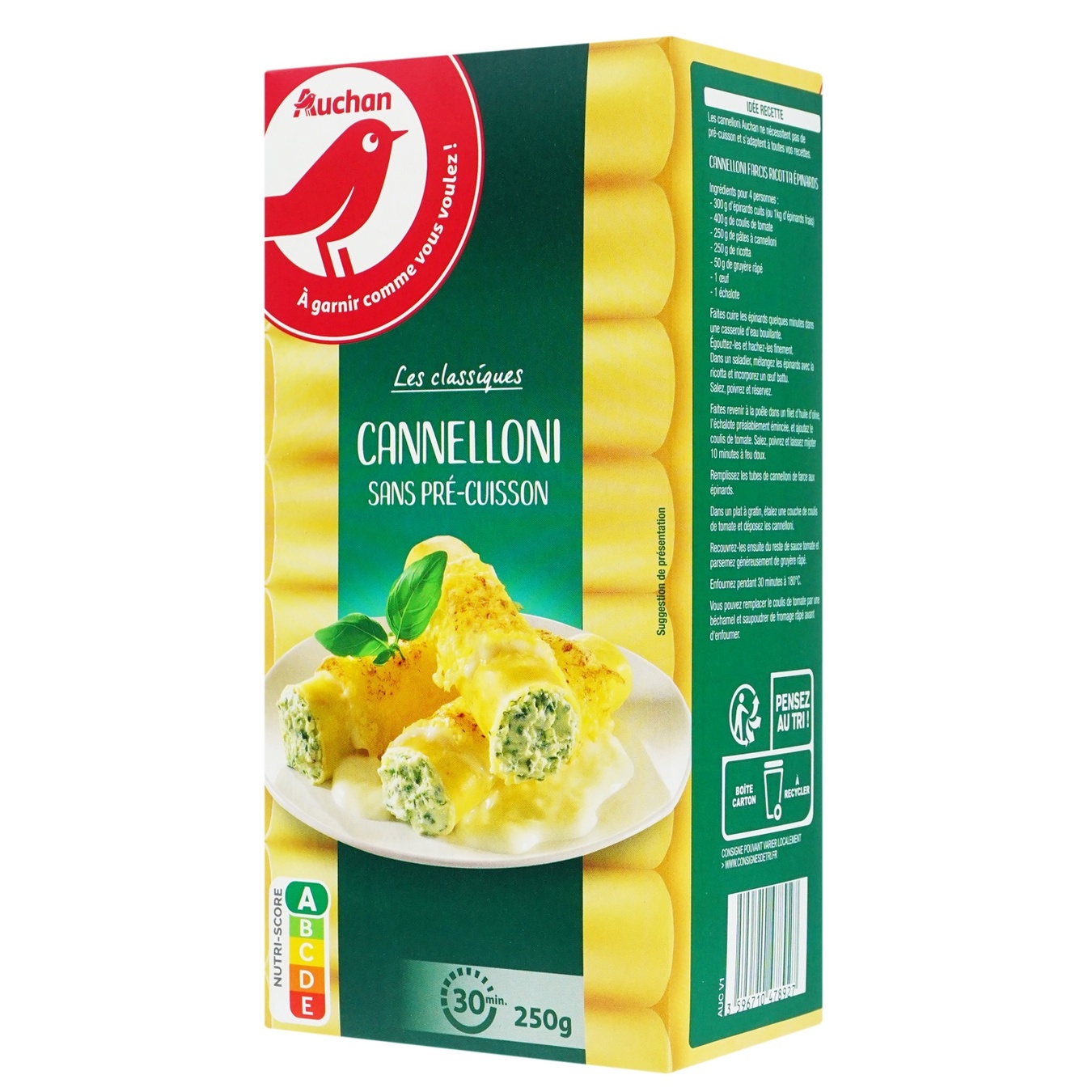 Каннеллони Ашан 250г
Каннеллони Ашан 250г