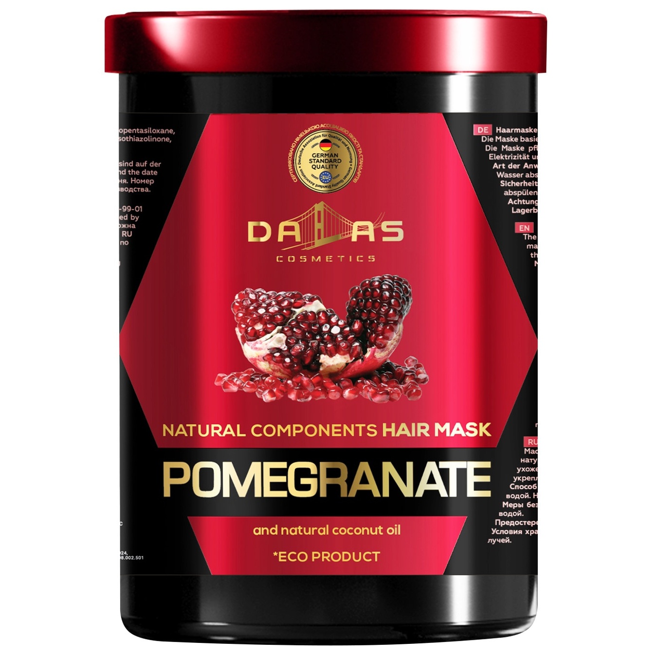 Маска для волос Dallas Natural Component с маслом гранатовых косточек и натуральной кокосовой маслом 1000мл
Маска для волос Dallas Natural Component с маслом гранатовых косточек и натуральной кокосовой маслом 1000мл