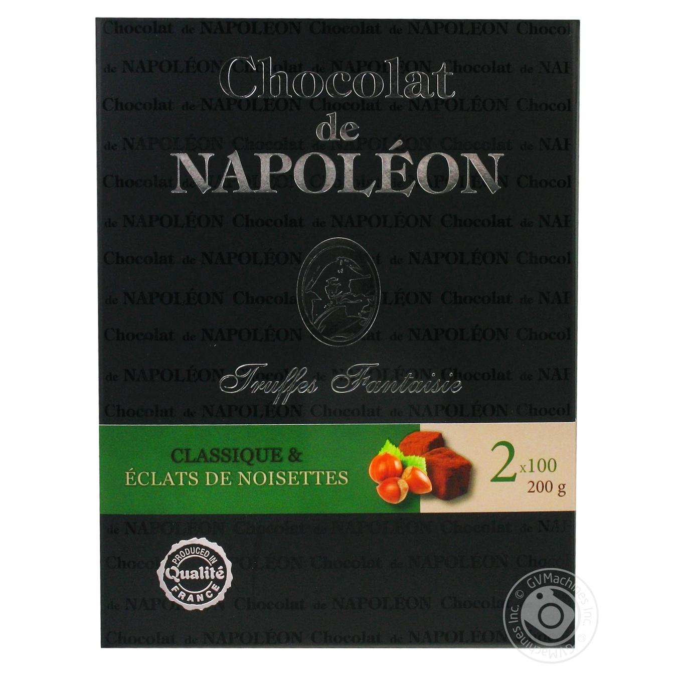 Конфеты Chocolat de Napoleon Французские трюфели Fantaisie классические и с кусочками фундука 2*100г
Конфеты Chocolat de Napoleon Французские трюфели Fantaisie классические и с кусочками фундука 2*100г