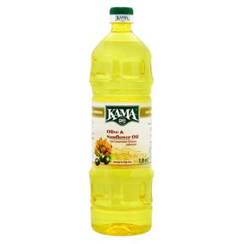 Kama Refined Sunflower-Olive Oil 1l - buy, prices for ULTRAMARKET - photo 1