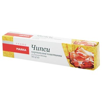 Чипси Marka Promo картопляні пластинки зі смаком бекону 50г - купити, ціни на NOVUS - фото 1