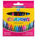 Олівці воскові Crayons 12 кольорів