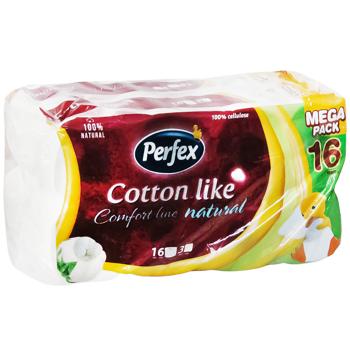 Perfex Cotton Like 3-ply Toilet Paper 16 Sheets - buy, prices for - photo 3