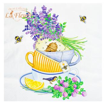 Салфетки бумажные Ля флер 16шт - купить, цены на Идеал - фото 1