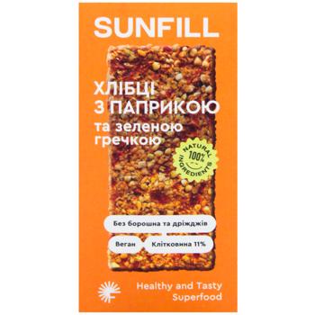 Хлібці Sunfill з паприкою та зеленою гречкою 91г - купити, ціни на - фото 3