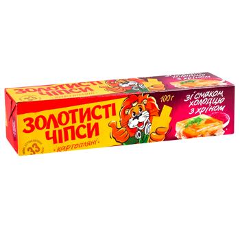 Zhayvir Zolotysti Potato Chips with Horseradish Aspic Flavor 100g - buy, prices for ULTRAMARKET - photo 2