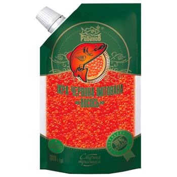 Икра имитированная Рыбанов Лосось красная 300г - купить, цены на Чудо Маркет - фото 1