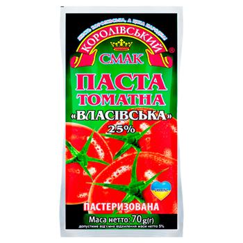 Паста томатная Королівський смак Власовская 25% 70г - купить, цены на ЕКО Маркет - фото 1