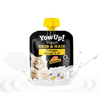 Ласощі для котів YowUp! Skin & Hair Йогурт з лососем, куркумою та колагеном для здоров'я шкіри та шерсті 85г - купити, ціни на MasterZoo - фото 2