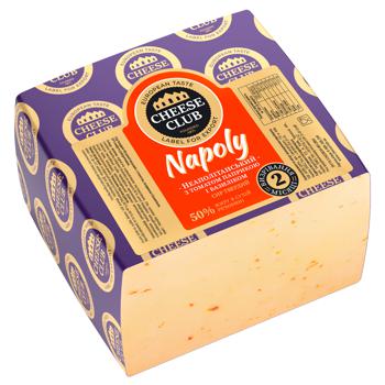 Cheese Club Neapolitan Hard Cheese with Tomato, Paprika and Basil 50% - buy, prices for MegaMarket - photo 2