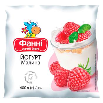 Йогурт Фанні Малина 1% 400г - купити, ціни на ULTRAMARKET - фото 1