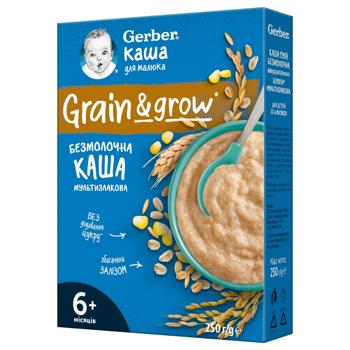 Каша суха Gerber безмолочна мультизлакова швидкорозчинна для дітей з 6 місяців 250 - купити, ціни на - фото 2