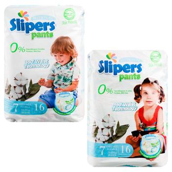 Підгузки-трусики Slipers Junior 7 XXX 17кг + 16шт - купити, ціни на КОСМОС - фото 1