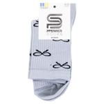 Шкарпетки Premier Socks жіночі високі Дрібні бантики р.23-25 сірий