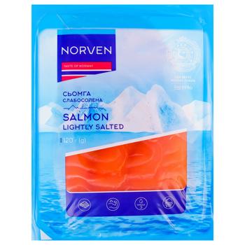 Сьомга Norven слабосолена нарізана 120г - купити, ціни на МегаМаркет - фото 1