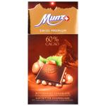 Munz Dark Chocolate with Whole Hazelnuts 60% 100g