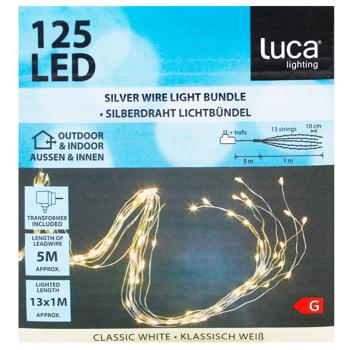 Гірлянда Luca Lighting Пучок світлодіодна срібна 125 LED 1м біле світло - купити, ціни на WINETIME - фото 2