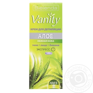 Bielenda Vanity Cream for Depilation of Body, Face and Bikini Aloe 100ml - buy, prices for ULTRAMARKET - photo 1