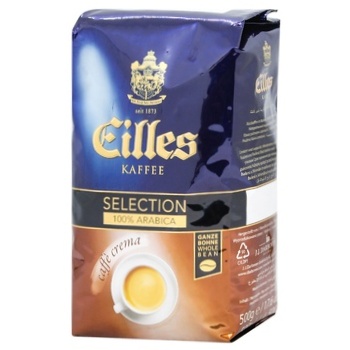 Кава Eilles Caffe Crema в зернах 500г - купити, ціни на ULTRAMARKET - фото 1