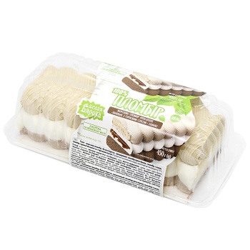 Belaya Byaroza Three-Layer Ice Cream Roll with Nut Sauce 450g - buy, prices for - photo 2