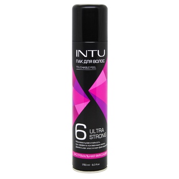 Intu Ultra Strong Extreme Fixation Hairspray 250ml - buy, prices for MegaMarket - photo 1