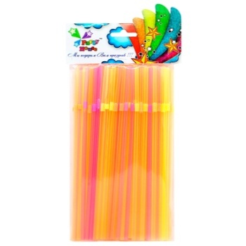 Party House Neon Assorted Straws 100pcs - buy, prices for NOVUS - photo 1