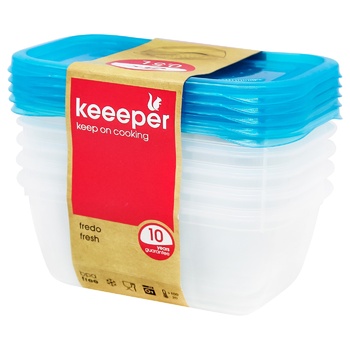 Keeeper Fredo Fresh 0672 For Microwave Rectangular Food Container 5pcs 500ml - buy, prices for Tavria V - photo 2