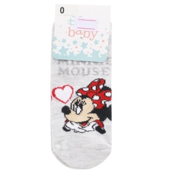 Disney Minnie Mouse Children's Socks 6-8cm Grey-Red - buy, prices for COSMOS - photo 1