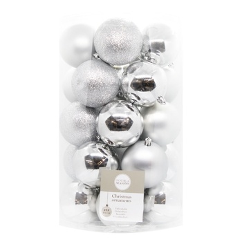 House of Seasons Silver Christmas Ball 25pcs - buy, prices for ULTRAMARKET - photo 1