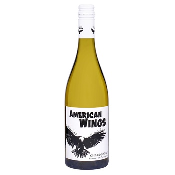 American Wings Chardonnay White Semidry Wine 13% 0.75l - buy, prices for NOVUS - photo 1