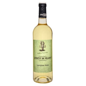 Appetit De France Sauvignon Blanc White Dry Wine 12% 0.75l - buy, prices for NOVUS - photo 1