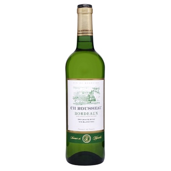 Ch Rousseau Bordeaux White Dry Wine 11.5% 0.75l - buy, prices for Supermarket "Kharkiv" - photo 1