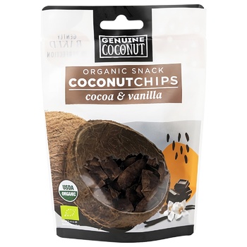 Genuine Coconut Vanilla & Cocoa Coconut Chips 34g - buy, prices for COSMOS - photo 1