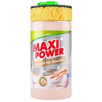 Бальзам для мытья посуды Maxi Power Миндаль 1л - купить, цены на ULTRAMARKET - фото 1