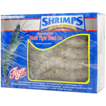 Shrimps Black Tiger head on frozen shrimp 16/20 1kg - buy, prices for METRO - photo 1