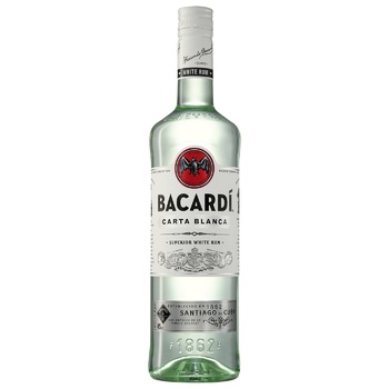 Ром Bacardi Carta Blanca белый 40% 1л