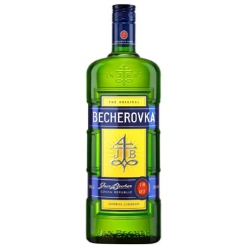 Лікерна настоянка на травах Becherovka 38% 1л - купити, ціни на Auchan - фото 1