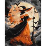 Набір для розпису за номерами Ideyka Відьма при місяці 40х50см