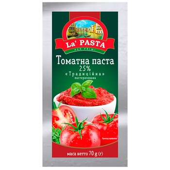 La Pasta Per Primi Traditional Tomato Paste 25% 70g - buy, prices for ULTRAMARKET - photo 1