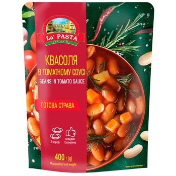 La Pasta Per Primi Beans in Tomato Sauce 400g - buy, prices for Vostorg - photo 1