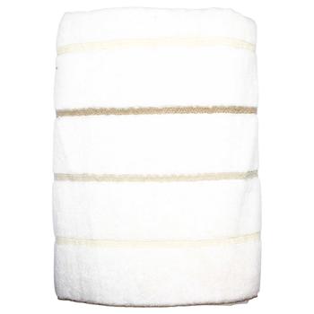 Полотенце Biltex Жаккард молочный 70х140см