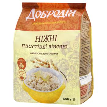 Пластівці вівсяні Добродія Ніжні швидкого приготування 400г - купити, ціни на За Раз - фото 1