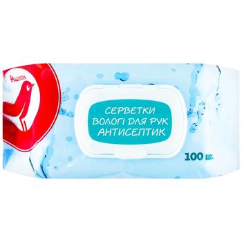 Салфетки влажные Auchan Антисептик 100шт