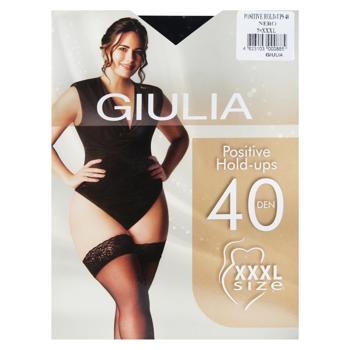 Giulia Positive Hold-ups 40 Den Stockings s.7 Nero - buy, prices for - photo 1