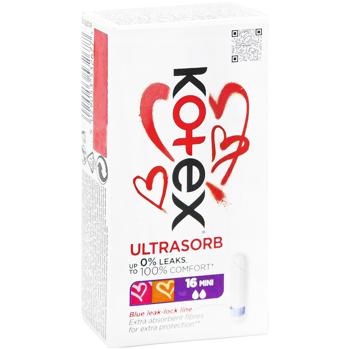 Тампони Kotex Ultra Sorb mini додатковий захист від протікання 2 крапельки 16шт - купити, ціни на Торба - фото 3